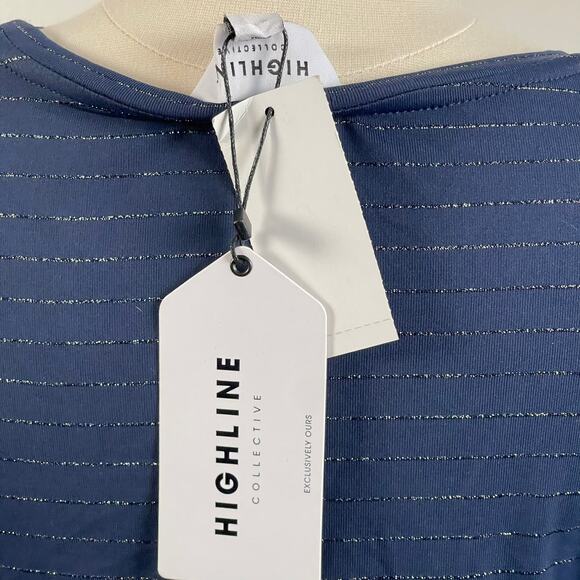 Highline Collective • Striped Tie Front Long Sleeve Top - Picture 6 of 8